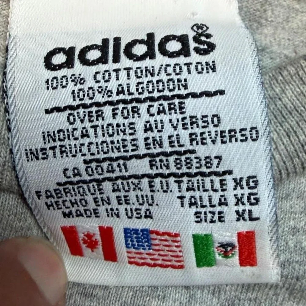 Vintage Adidas 90s trefoil double sided sportswear tshirt size XL